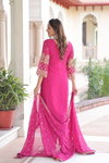 KA 1219 Faux Blooming Embroidered Work Kurti With Bottom Dupatta Online Wholesale